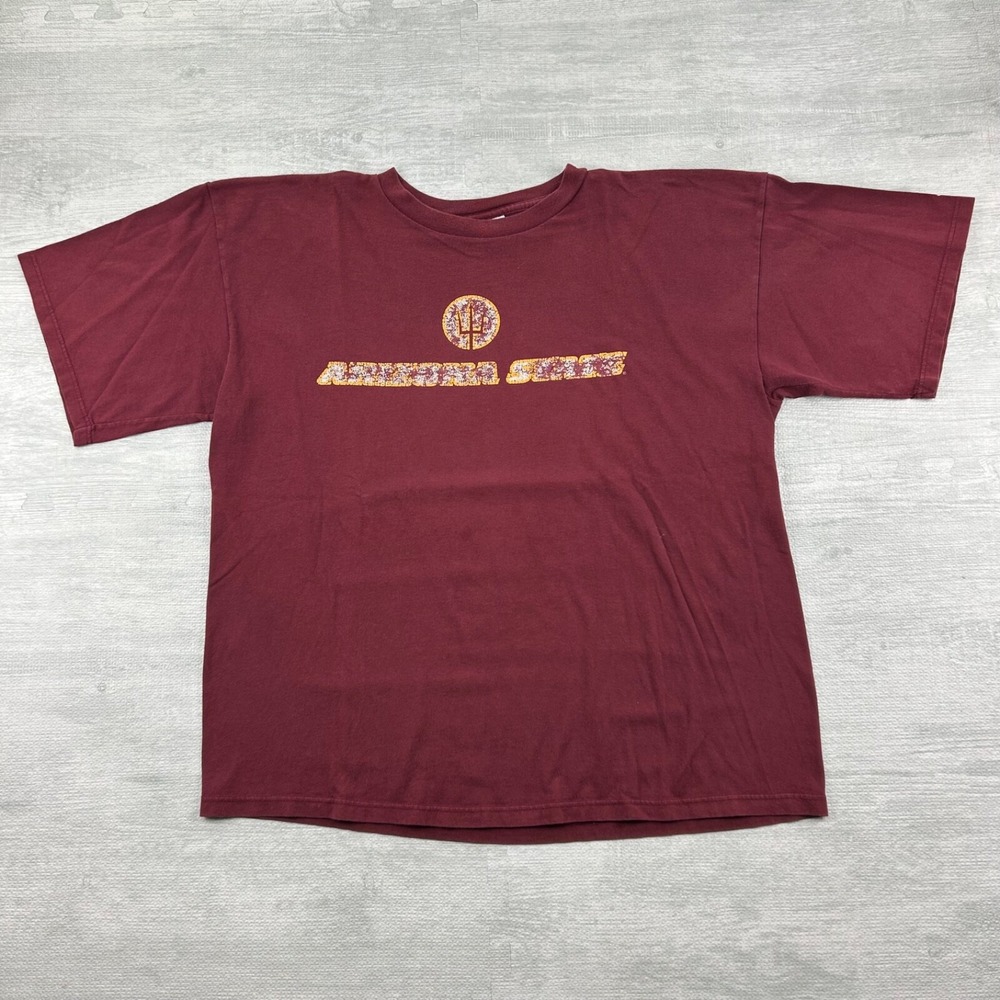 Vintage 90s Adidas Arizona State Shirt Size XL Red Sun Devils NCAA University